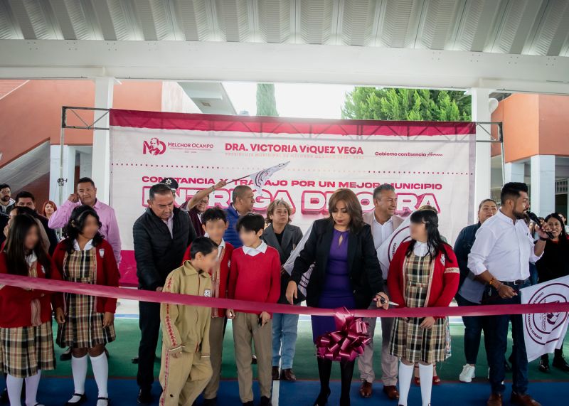 CONTINUA ENTREGA DE ARCOTECHOS EN EL PLANTEL DE LA ESCUELA EPO NO. 190, EN VISITACIÓN