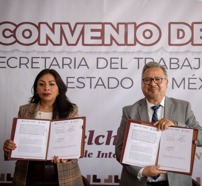 Se llevo acabo la firma de un convenio con la Secretaría del Trabajo del Estado de Mexico