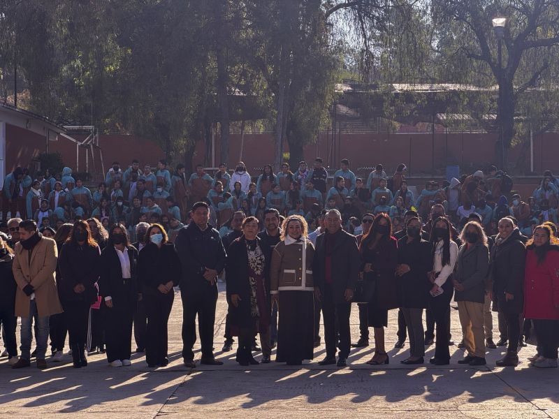 Acto cívico en Escuela Secundaria Técnica “Juan Nepomuceno Pérez”