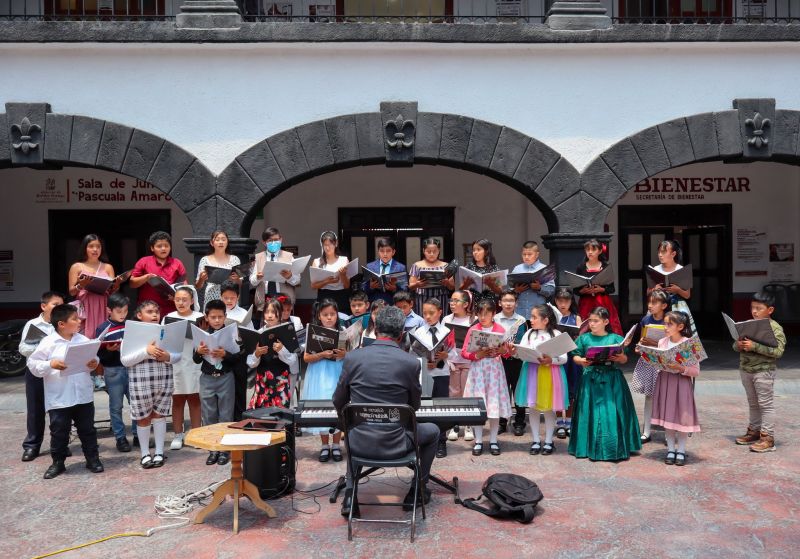 Ensayo del coro infantil fortalece el talento y la unión comunitaria en Melchor Ocampo