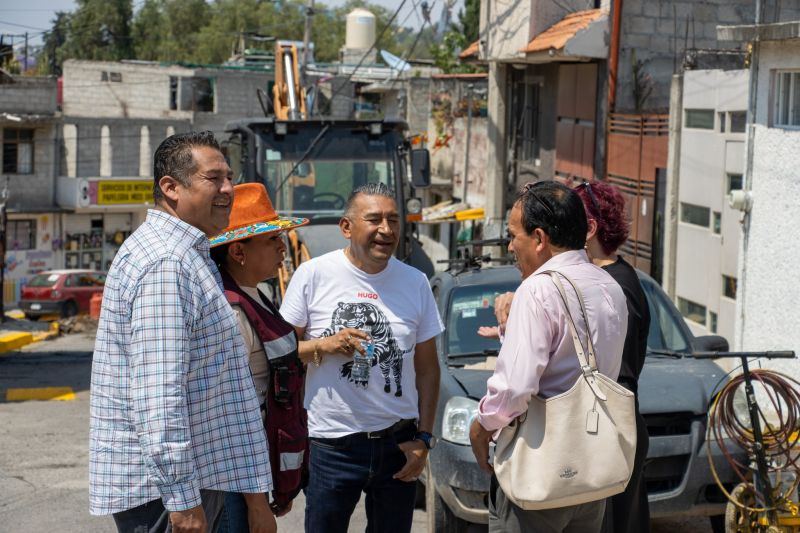 Refuerza Gobierno de Melchor Ocampo trabajos integrales de mejoramiento urbano en  colonia Educacion