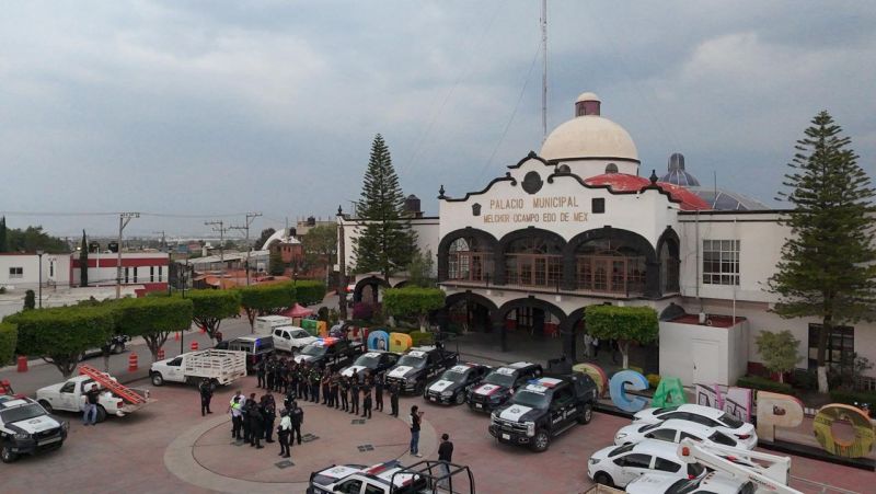 Refuerzan seguridad en Melchor Ocampo con Operativo Intermunicipal coordinado