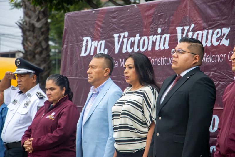 Gobierno de Melchor Ocampo fortalece los valores de solidaridad durante el homenaje cívico