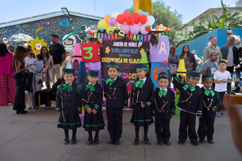 Gobierno de Melchor Ocampo acompaña la clausura del Jardín de Niños "Gloria Campo Bello"